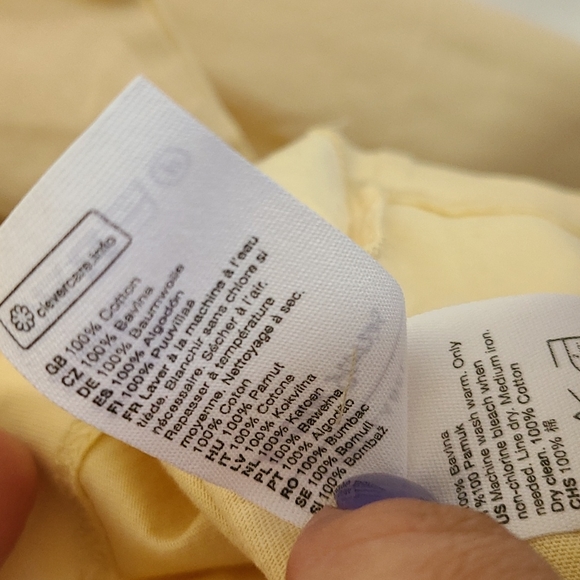 & Other Stories Yellow Long Sleeves Tee  Sweatshirt Size 6 - Picture 7 of 7